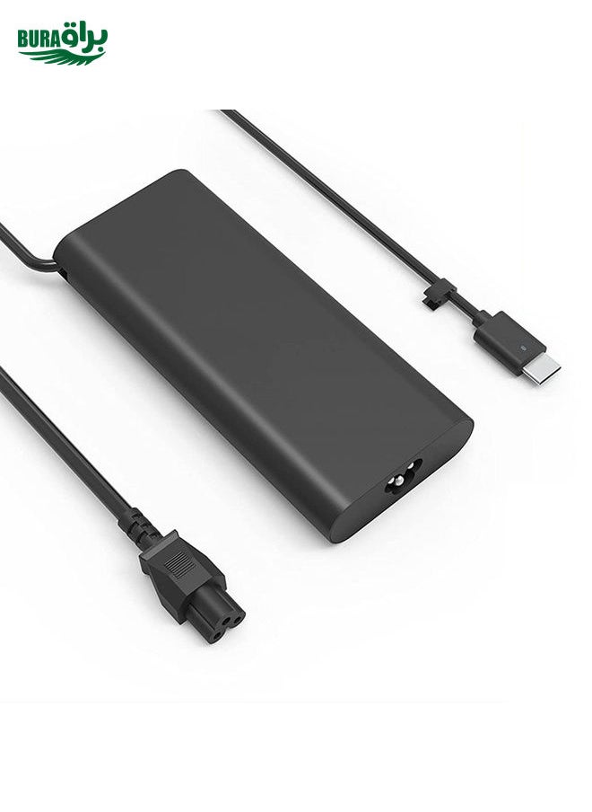 BURAQ - For Dell XPS12 9250 7370 Type-C 45W Power Adapter Charger USB-C Lightning Port(UK Plug) - Image 1