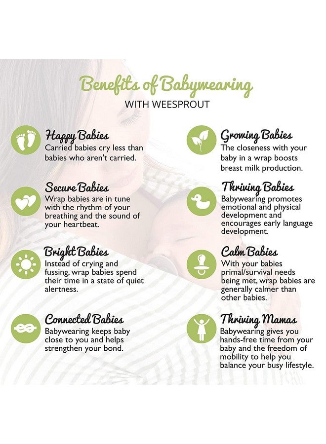 WeeSprout حمالة أطفال وي سبرات - سلاسل مثالية للمواليد والرضع، تعزز الروابط، ناعمة وقابلة للتنفس، مثالية لحمل الأطفال - Image 5