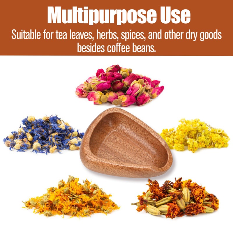 KH866 Coffee Bean Dosing Cup â€“ Single Tray Walnut Wood Espresso Accessories Measuring Tool for Tea Enthusiasts, Bar Use, Camping Gym & Home Use, Barista Quantitative Tool to Reduce Coffee Static Electricity - Image 2