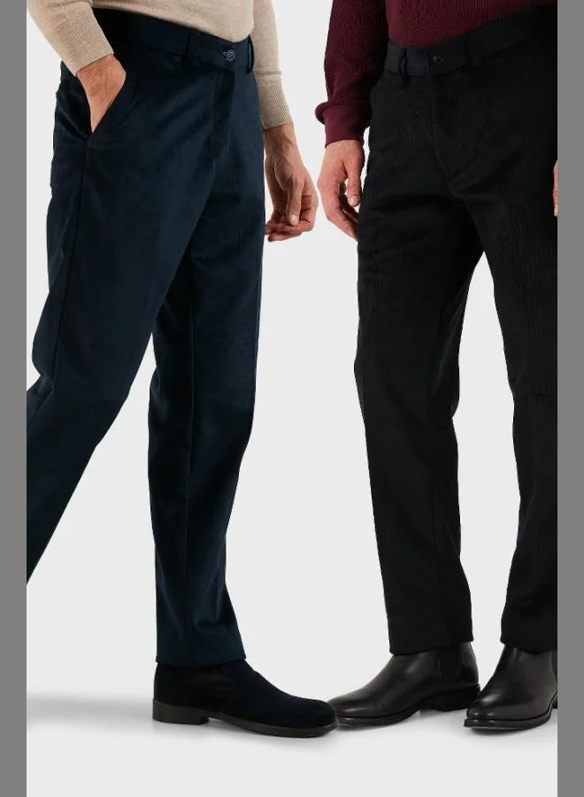 Buratti Normal Waist Regular Fit Straight Leg 2-Pack Velvet Trousers Men's VELVET TROUSERS 645MERLINS2