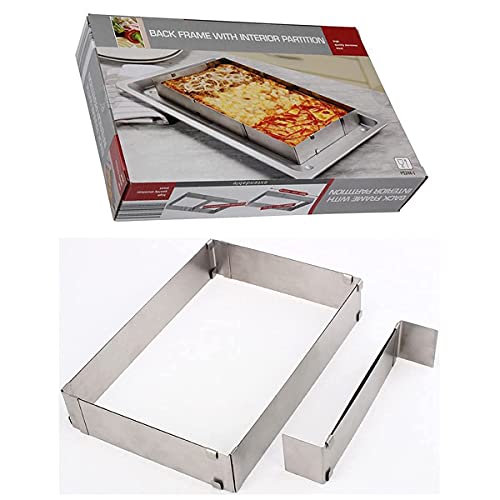 TinLeJa 10 Reach 20 Inch Rectangular Stainless Steel Adjustable Flexible Scalable Mousse Cake Mould Cake Tiramisu Bread Pastry Baking Mould Bakeware Baking Tool - Image 5