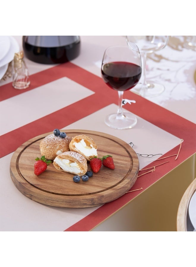 سولاكان قاعدة كعك خشب الأكاسيا مع غطاء زجاجي، ‎29×29×13 سم‎، حامل كعك دائري للحلويات والمعجنات والكب كيك والفواكه والجبن - Image 2