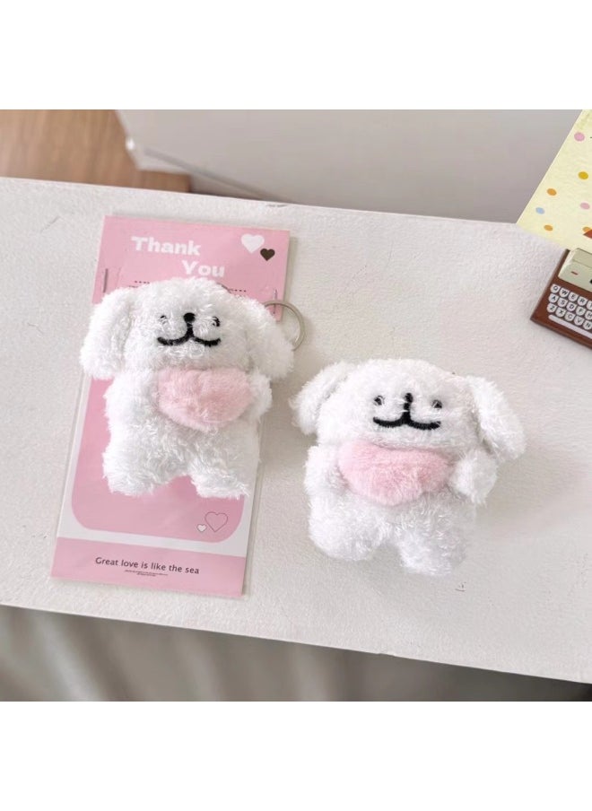 Generic - Airpods 4 Headphone Protective Case Cartoon Plush Doll For Apple1/2/3 Gen Pro Wireless Bluetooth Soft-Color:Plush Soft Shell-love Dog-Model:Airpods 1/2 Generation (protective Cover) - Image 1