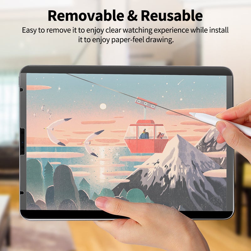 Magnetic Paper Feel Screen Protector Removable High-Transmittance Like Paper Film No Slip&Glare Compatible with iPad 11/10.9 - Image 3