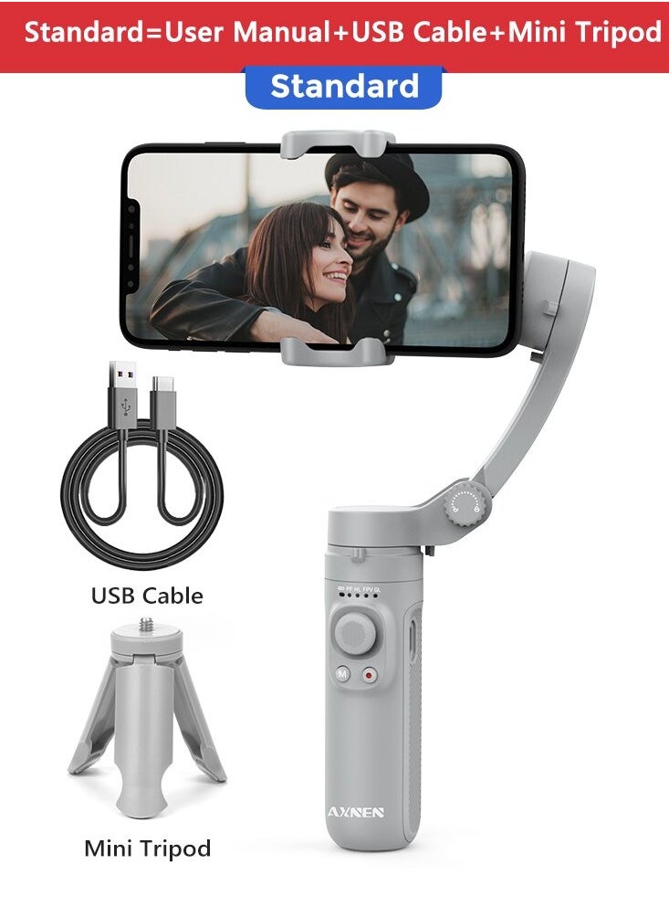Generic - 3-Axis Gimbal Stabilizer for Smartphone Foldable Handheld Phone Video Record Vlog Anti-Shake Stabilizer for iPhone Android - Image 1