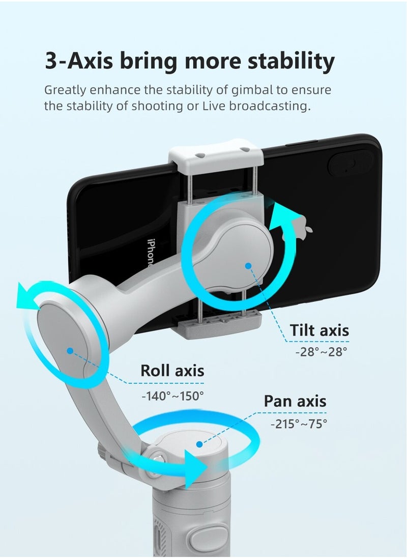 Generic - 3-Axis Gimbal Stabilizer for Smartphone Foldable Handheld Phone Video Record Vlog Anti-Shake Stabilizer for iPhone Android - Image 1