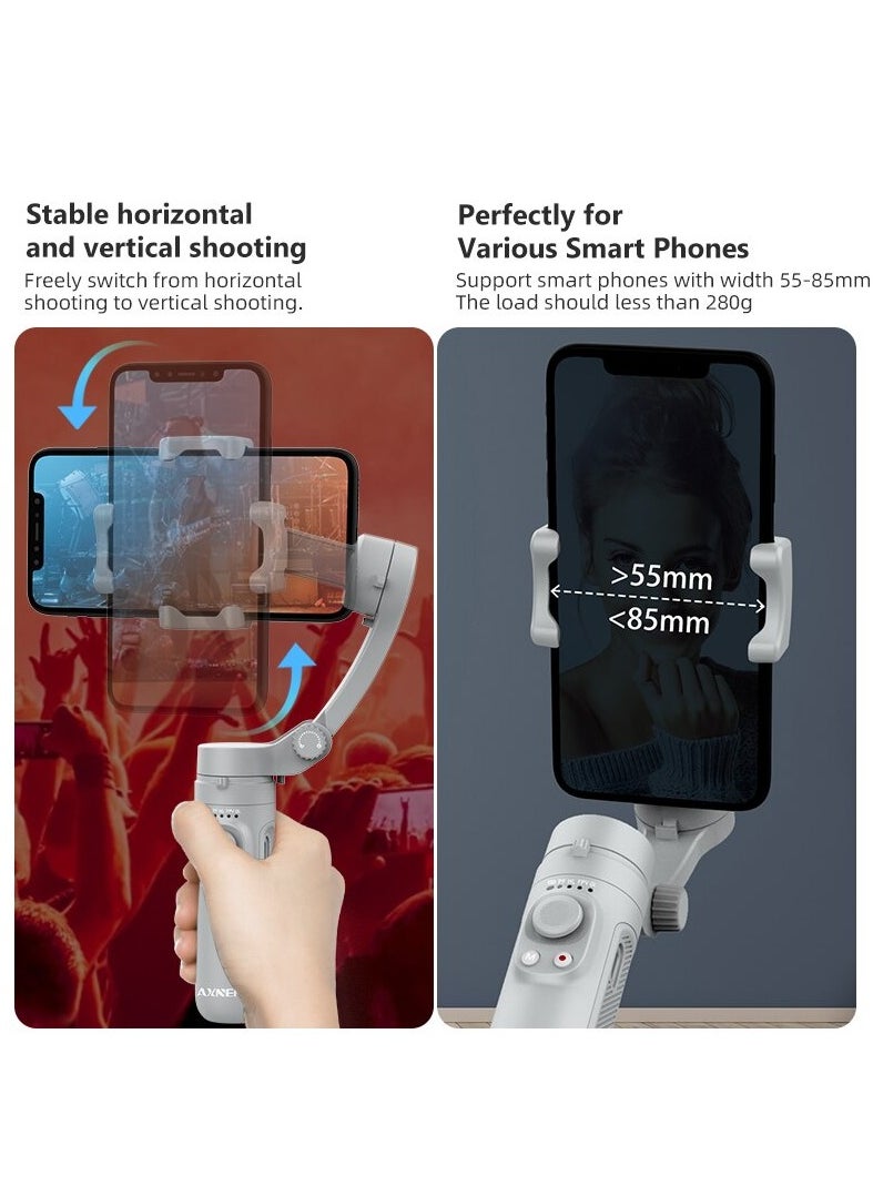 Generic - 3-Axis Gimbal Stabilizer for Smartphone Foldable Handheld Phone Video Record Vlog Anti-Shake Stabilizer for iPhone Android - Image 1