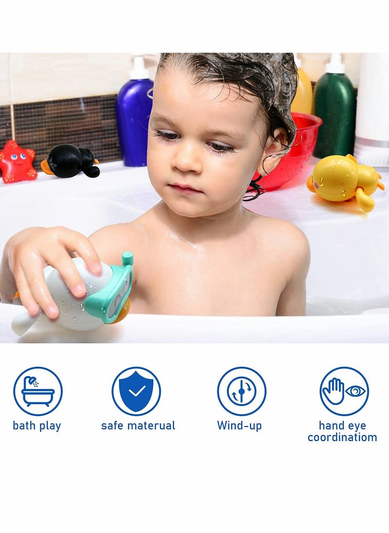 Excefore - 3Pcs Bath Toys for 1-5 Year Old Boy Girls Gifts,Wind-Up Bathtub Baby Bath Toys for 3-6 Toddlers, Swimming Pool Water Toys for Kids Ages 2-7 Birthday Gifts - Image 1