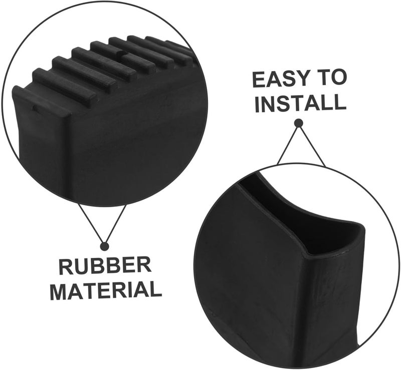 POPETPOP 2pcs Non-Slip Rubber Ladder Foot Covers Durable Insulated Pads for Safety Stability Home Construction Anti-Skid Ladder Feet Protectors for Engineering Use - Image 3