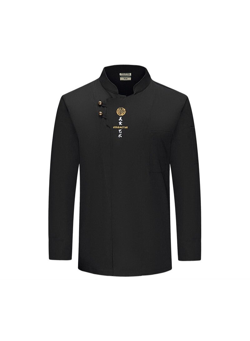 NIBEMINENT Chef Uniform Long Sleeve AClothes Hotel Catering Cake Shop Canteen Rear Kitchen Work Clothes  - Image 1