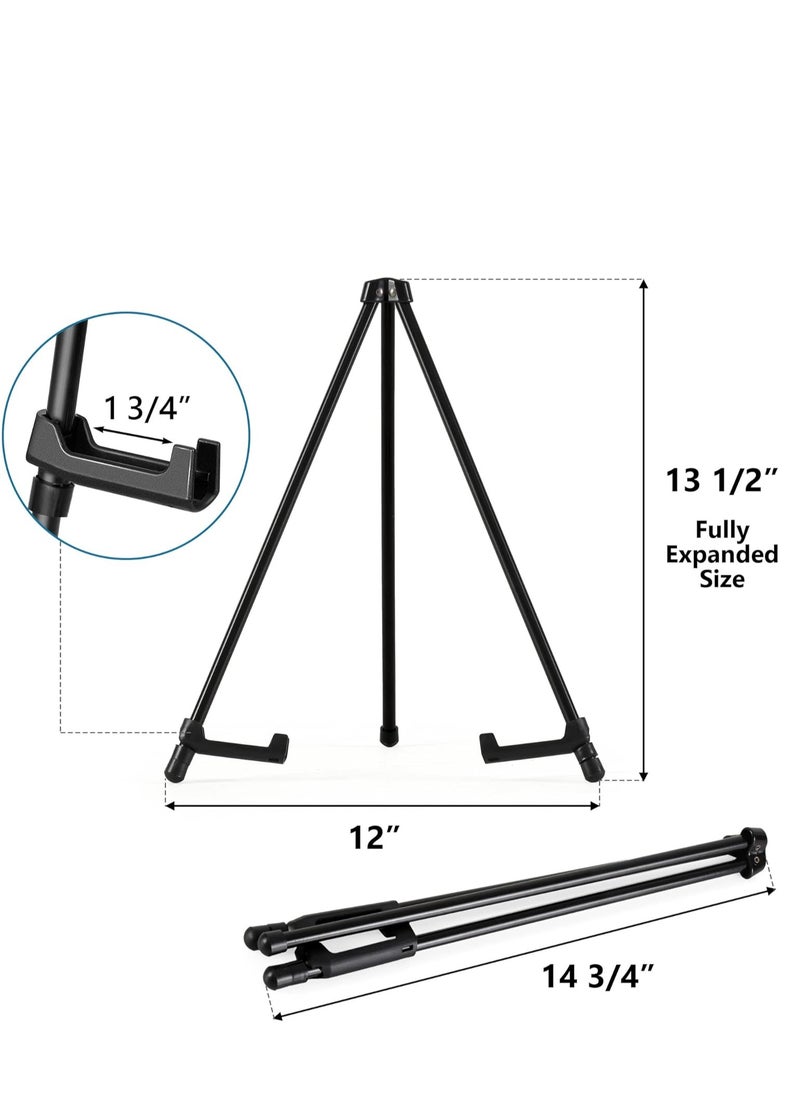 SYOSI - 14" High Tabletop Instant Display Easel - Black Steel Small Desktop Easel Stand with Adjustable Holders for Paintings, Posters and Store Signs(1 Pack) - Image 1