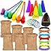 Sumind 40 Pcs Outdoor Games Burlap Potato Sack Race Bags Field Day Games Legged Race Bands Egg and Spoon Outdoor Picnic Carnival Lawn Backyard Activities for Adults Kids - Image 3