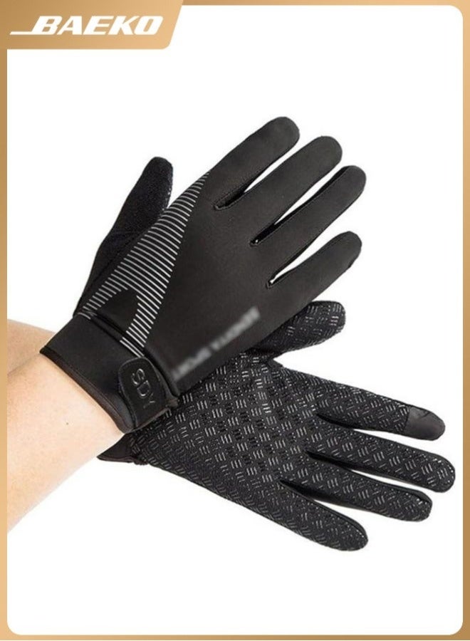 BAEKO Workout Gloves, Full Palm Protection & Extra Grip, Gym Fishing Fencing Gloves for Weight Lifting, Training, Fitness, Exercise (Men & Women) - Image 1