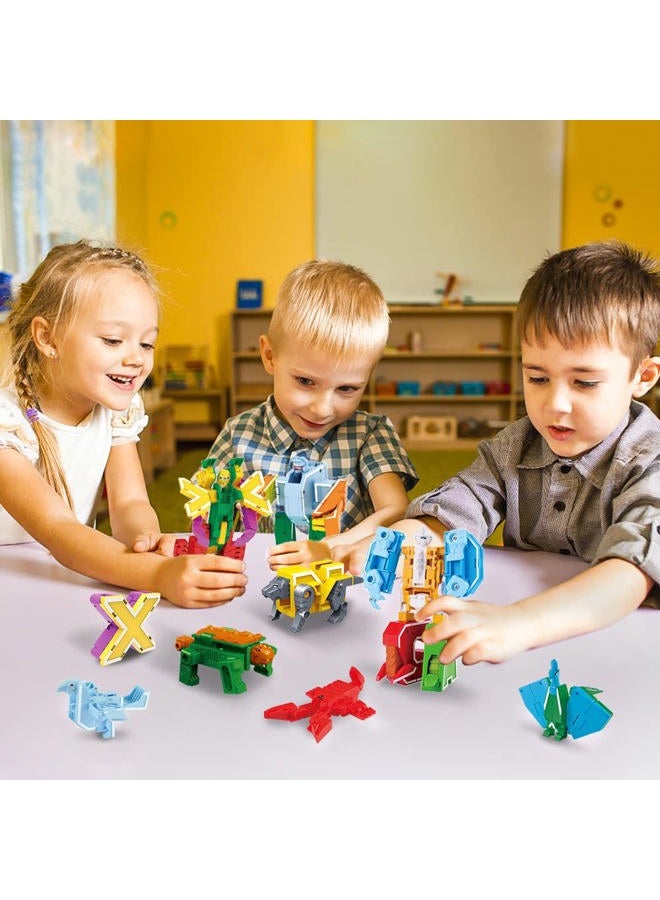 VEAIS Alphabet Animal Toys for Kids, STEM ABC Learning Alphabots Transforming Toys Classroom Teaching Alpha Bots Toy for Kids 4-6 Toddlers - 26 Pieces - Image 5