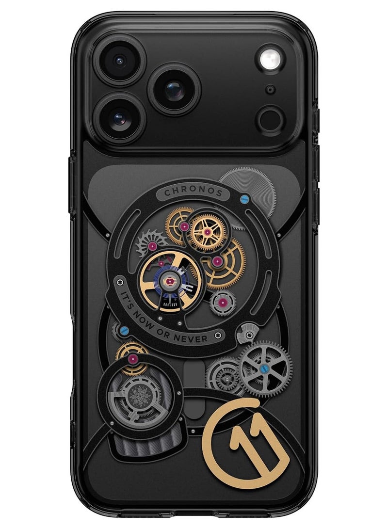 Spigen غطاء حماية Ultra Hybrid MagFit لجهاز iPhone 17 Pro مع MagSafe [تأثير ثلاثي الأبعاد مع طباعة سداسية الطبقات] - C11 Chronos - Image 3