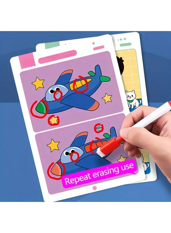 لعبة تعليمية متقدمة لإيجاد الورق القابل لإعادة الاستخدام والمسح لتدريب التركيز في التعليم العلمي - Image 4