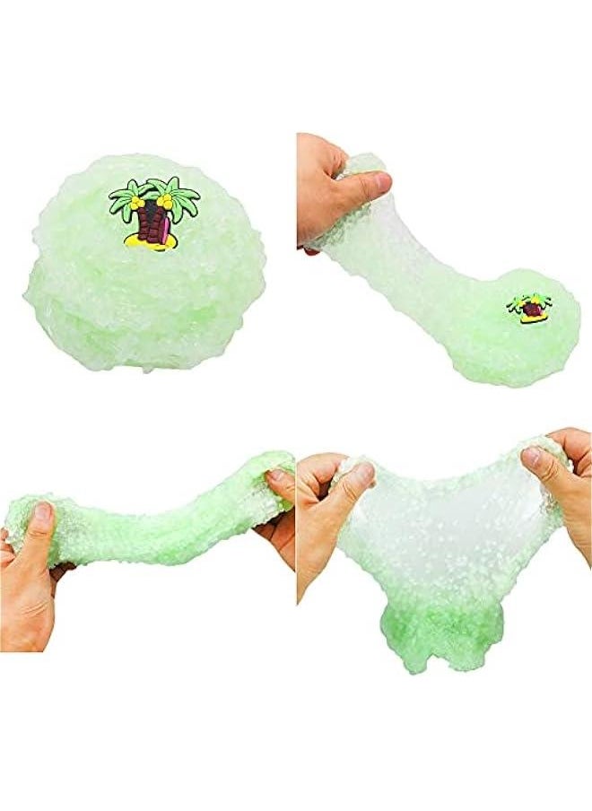 Slime kit er slime peachybbies slime fluffy slime add ins clay for slime clay DIY elastic Scents Slime Putty Soft and Non-Sticky Birthday Gift Carnival Prizes Soft 70ml 2.5Oz（Green）