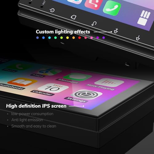 Haudio 7 Inch Double Din Car Stereo with Wireless Apple CarPlay & Android Auto, Touchscreen Android Radio, Bluetooth Car Audio Receiver (No reversing Camera) - Image 3