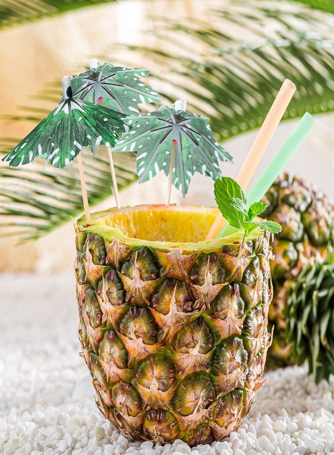 Cunhill 300 Pieces Cocktail Umbrellas Drink Umbrellas Cocktail Picks Parasol Cocktail Umbrellas Cupcake Toppers for Summer Hawaiian Umbrella Sticks Tropical Wedding Party Decoration (Palm Tree Style) - Image 5