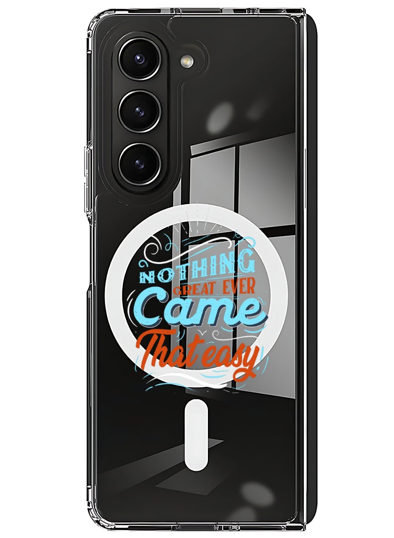 Theodor Magnetic Case for Samsung Galaxy Z Fold 5 Compatible with MagSafe Wireless Charging, Shockproof Phone Bumper Cover nothing great - Image 1