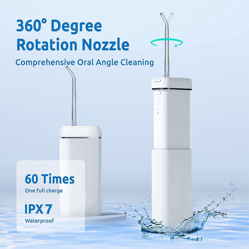 ibsun Water Flosser [Mini Cordless Portable] Oral Irrigator Water Teeth Cleaner Pick, 3 Modes & IPX7 Waterproof,Travel Water Flossers - Image 2