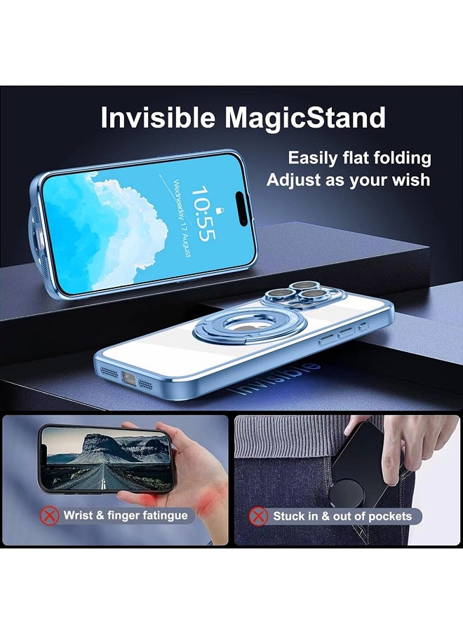 ShebSheb - iPhone 15 Pro Case, Clear Magnetic Phone Cases with Camera Lens Protector [Compatible with MagSafe] Soft TPU Shockproof Protective Cover Women Girls - Image 1