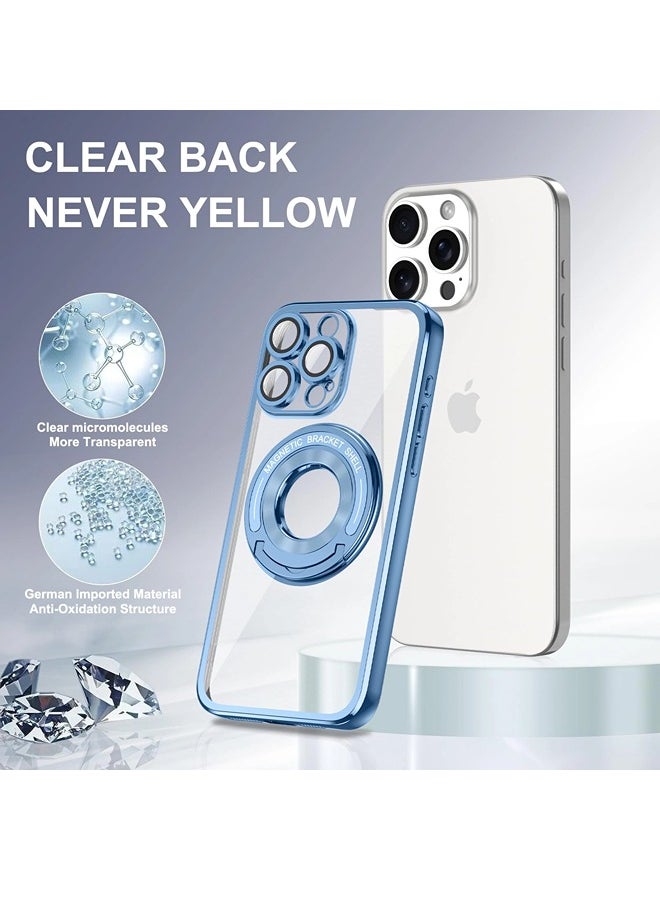 ShebSheb - iPhone 15 Pro Case, Clear Magnetic Phone Cases with Camera Lens Protector [Compatible with MagSafe] Soft TPU Shockproof Protective Cover Women Girls - Image 1