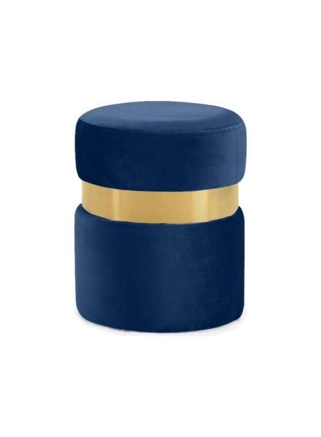 Luxury Pouf with Steel Frame – Modern Design Combining Comfort and Durability, Blue