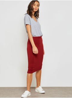 Ginger Basics Tube Midi Skirt  - Image 4