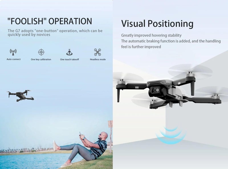 PIHOT G7 Pro Brushless Dual-Camera Drone – Up to 20 Minutes Flight, Dual Battery, One-Key Operation - Image 4