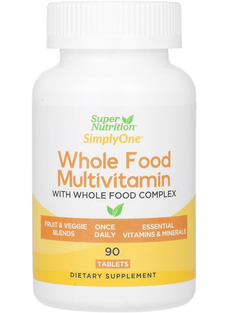 Super Nutrition SimplyOne Whole Food Multivitamin, 90 Tablets 