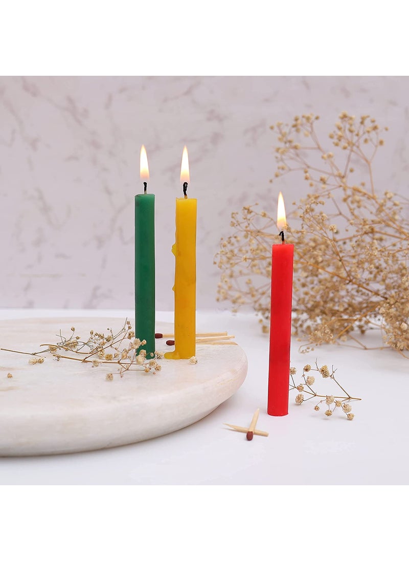 atorakushon atorakushon [Pack of 40] Colourfull Chime Stick Candle Especially Meant for Healing Chakras Ritual Candles Decoration Lighting Diwali Birthday  - Image 3