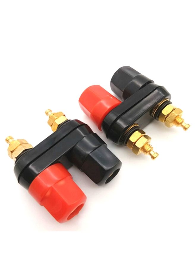 BURAQ 10 PCS One-piece Speaker Two-position Hexagonal Power Amplifier Terminal Red and Black Power Hexagonal Dual-connection Terminal - Image 2
