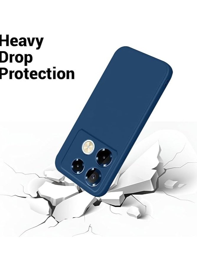 Generic - Case for Infinix Note 40 Pro Liquid Gel Rubber Bumper Case with Soft Microfiber Lining Cushion Slim Shell Shockproof Protective with Camera Protection Cover for Infinix Note 40 Pro 4G 2024 (Blue) - Image 1