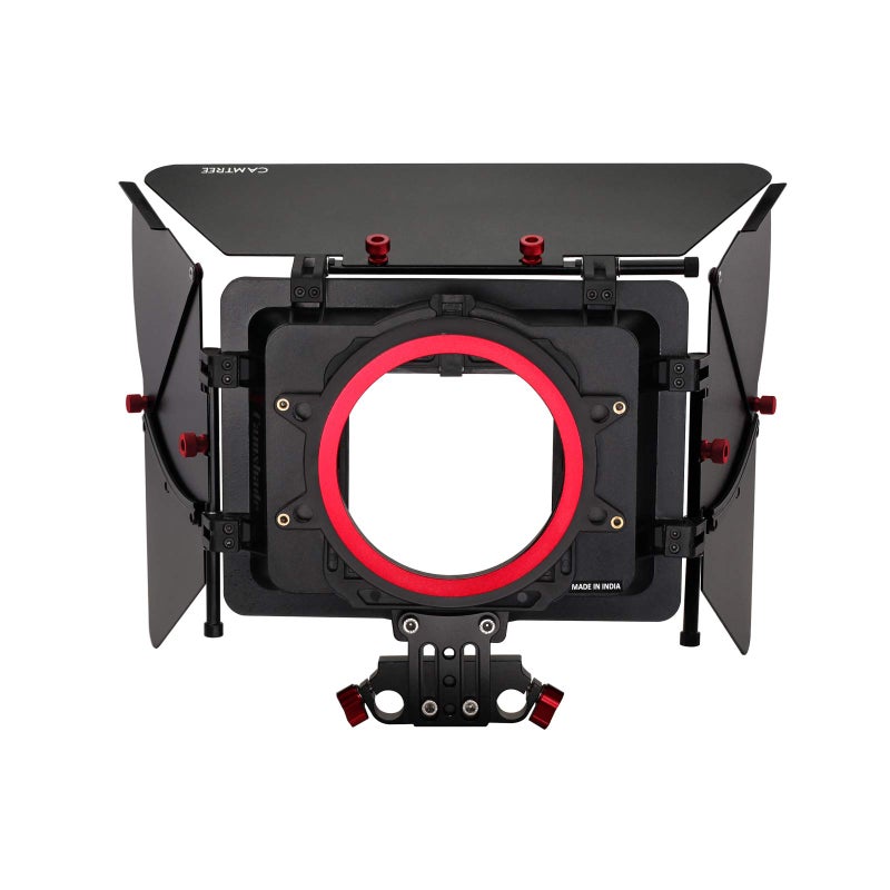 Camtree Camtree Camshade Video Matte Box for Lenses Upto 105mm Diameter Top Extendable Side Flags  KnickerComplete Protection from Flares 4x4 Filter Holder 15mm Rod Adapter  ToolLess MBCMS 