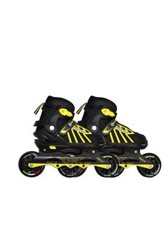 ENDLESS  EL1031 Inline Adjustable Skates Medium Size 34 EUR (UK 1.5) - 38 EUR (UK 5) for 6 to 12 Years | Aluminium Chassis and 100 mm PU Three Wheels | With ABEC 9 Bearings | Indoor and Outdoor  - Image 1