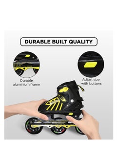 ENDLESS  EL1031 Inline Adjustable Skates Medium Size 34 EUR (UK 1.5) - 38 EUR (UK 5) for 6 to 12 Years | Aluminium Chassis and 100 mm PU Three Wheels | With ABEC 9 Bearings | Indoor and Outdoor  - Image 4