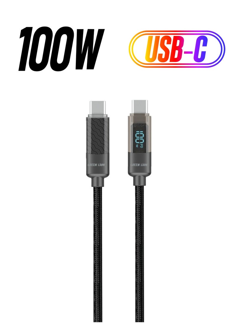 Green Lion Digital Display Cable USB-C to USB-C - Black