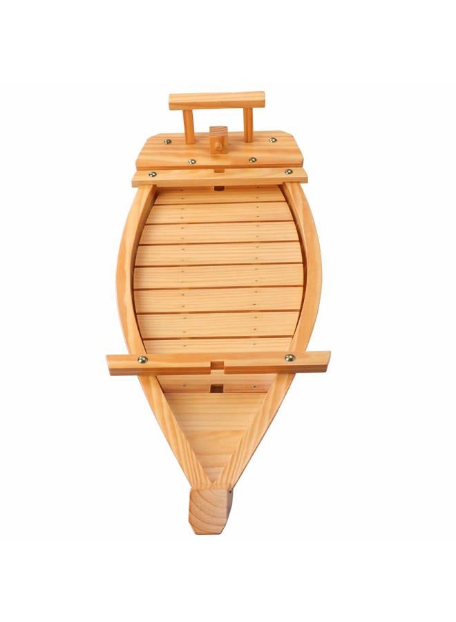 Kichgather 20" Wooden Sushi Serving Tray Boat Plate for Restaurant or Home - Image 2