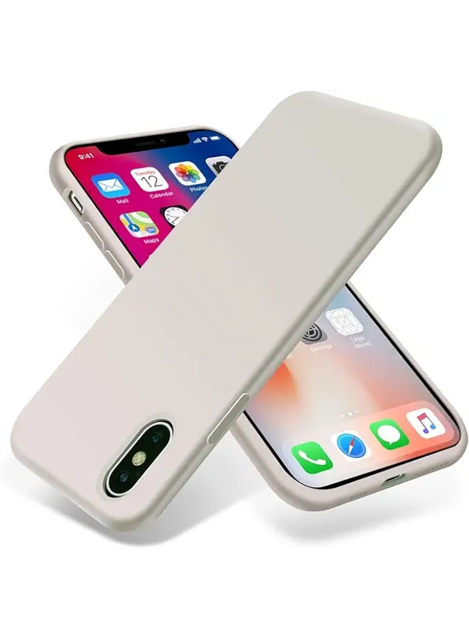 Liquid Silicone Cover For iPhone XS Max , Silky Soft Touch, Anti-Scratch Shockproof Protective Case with Microfiber Lining For iPhone XS Max - White