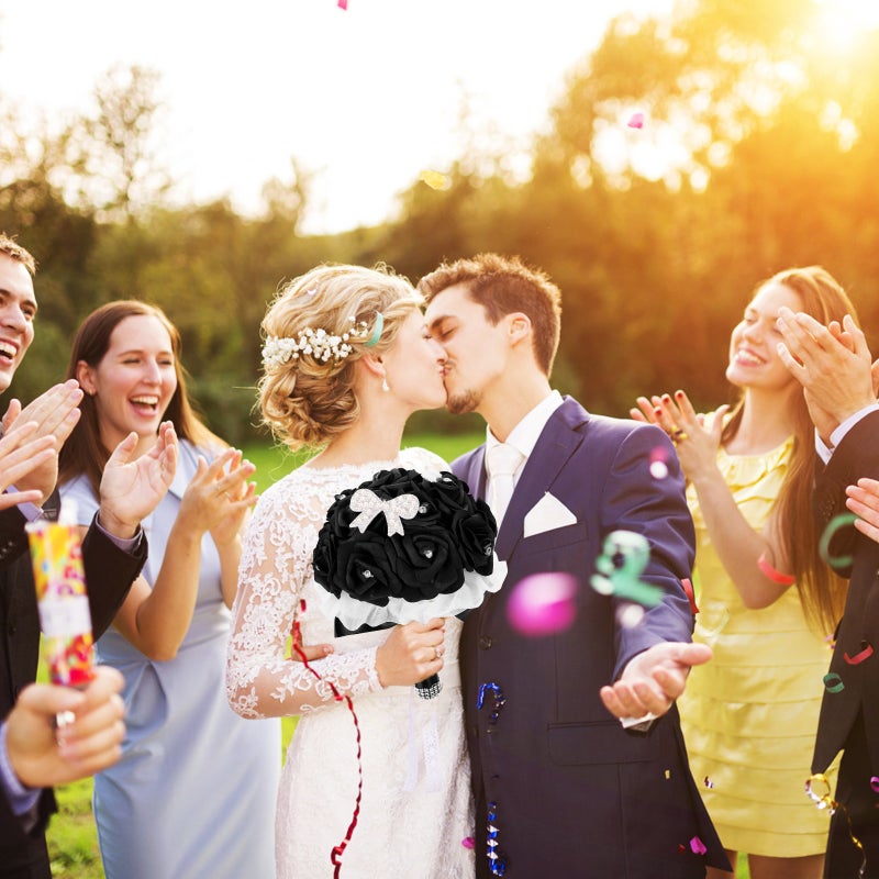 Bridal Wedding Bouquet Chic Artificial Marriage Bouquet Fake Flower for Festival - Image 3