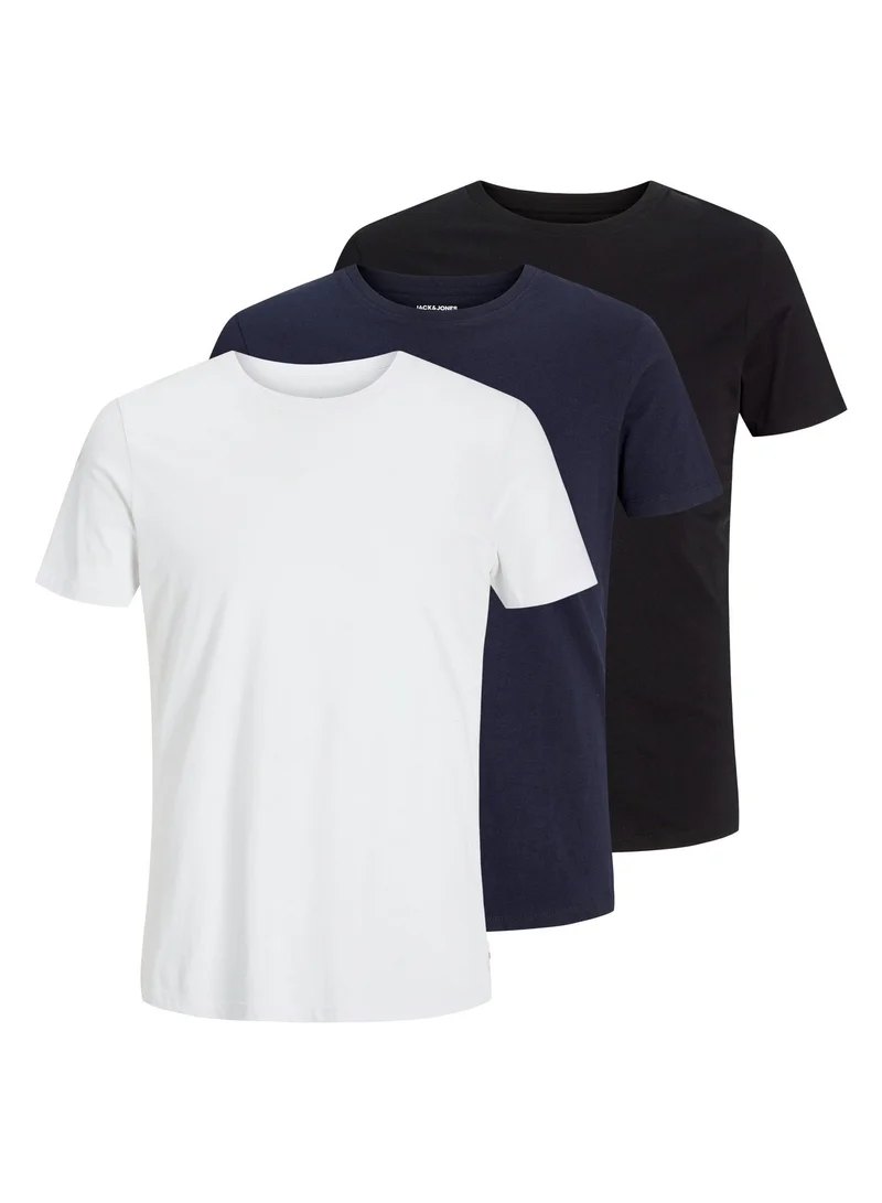 JACK & JONES 3 Pack Of Crew Neck Regular Fit T-Shirt