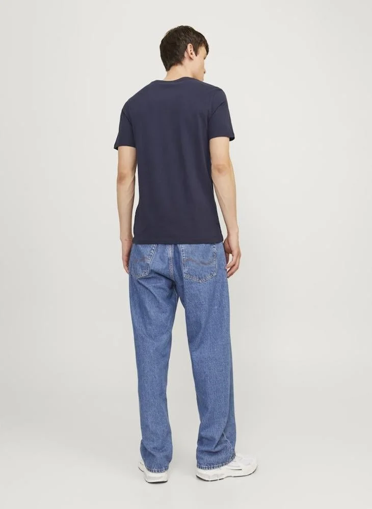 JACK & JONES  3 Pack Of Crew Neck Regular Fit T-Shirt for Men | Best Price UAE