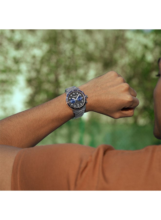 Timberland Men Parkman Charcoal Dial Stainless Steel Bracelet Multifunction Watch for Men, 44mm - Image 5