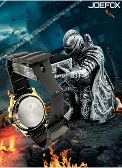 JoeFox Men's Watch Stainless Steel Fashion Analog Digital Wrist Watch Dual Time Waterproof Quartz  Watch  - Image 2