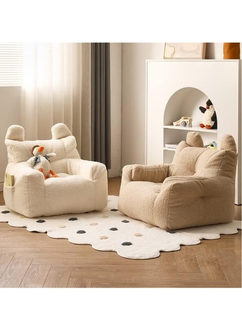 Generic Bean Bag Chair for Kids - Stuffed Animal Storage Bean Bag - Children Sofa Cute Small Bean Bag Chair with Filling Fleece Floor Seat Armchair Boy Girl Bedroom Couch Kids Furniture  - Image 5