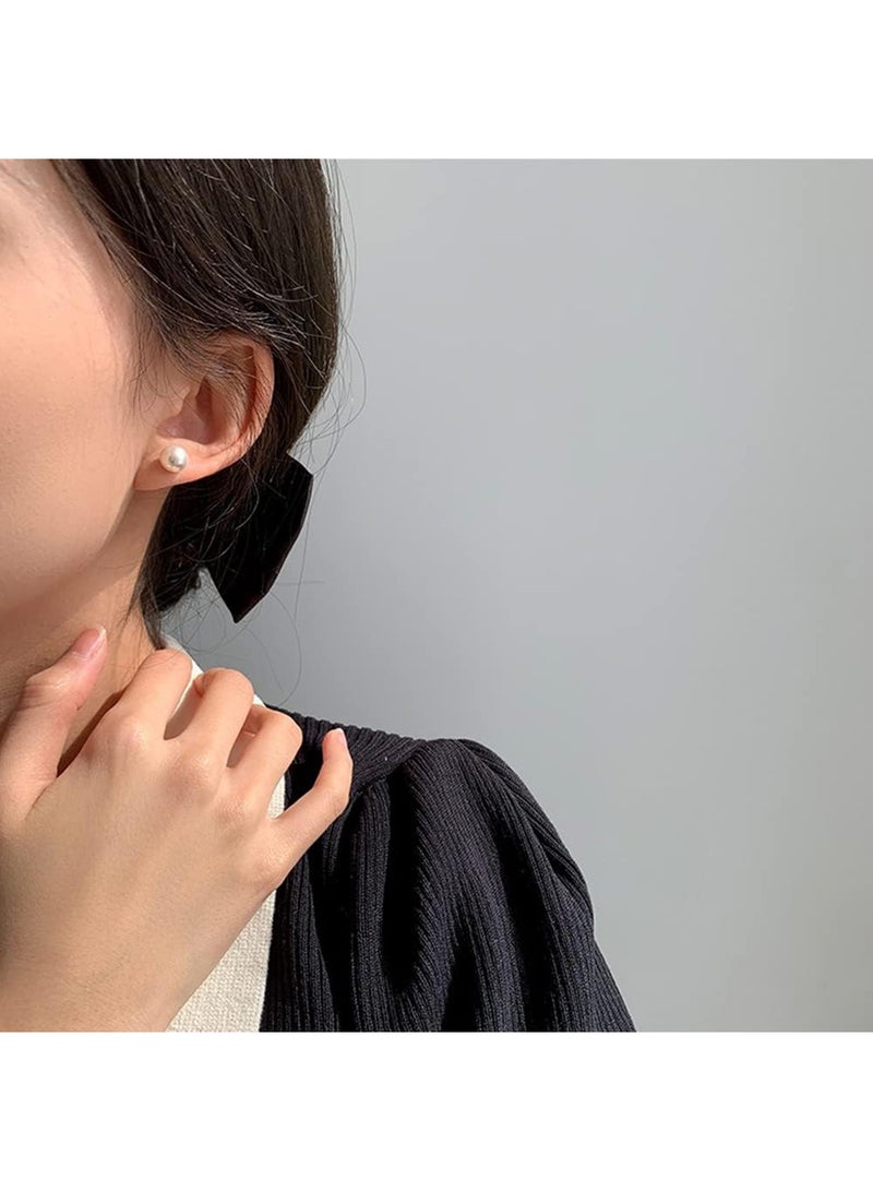 12 Pairs Pearl Stud Earrings Set for Women and Girls Classic Round Faux Pearl Earrings in Multiple Sizes, Elegant Jewelry Gift for Daily Wear, Party, Eid  - Image 4