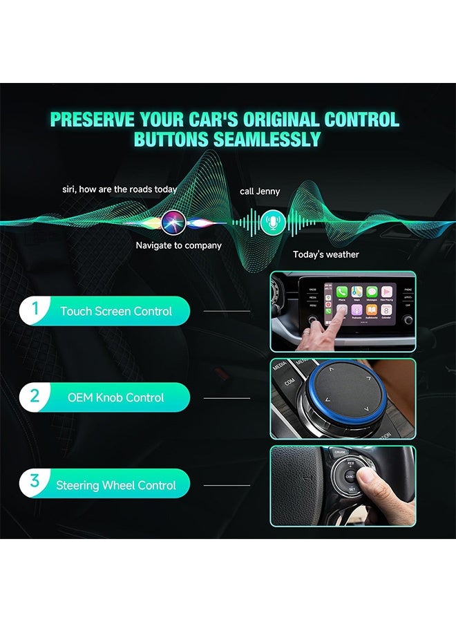 Gecomo Mini Wireless Carplay Adapter, 3 in1 Plug and Play Convert Wired to Wireless Apple CarPlay Adapter, Mini Size with Type-C Interface, Stable Control No Delay - Image 4
