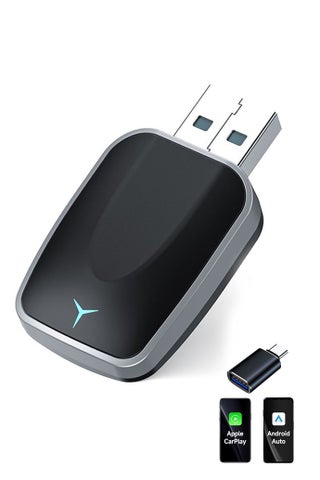 Mini Wireless Carplay Adapter, 3 in1 Plug and Play Convert Wired to Wireless Apple CarPlay Adapter, Mini Size with Type-C Interface, Stable Control No Delay