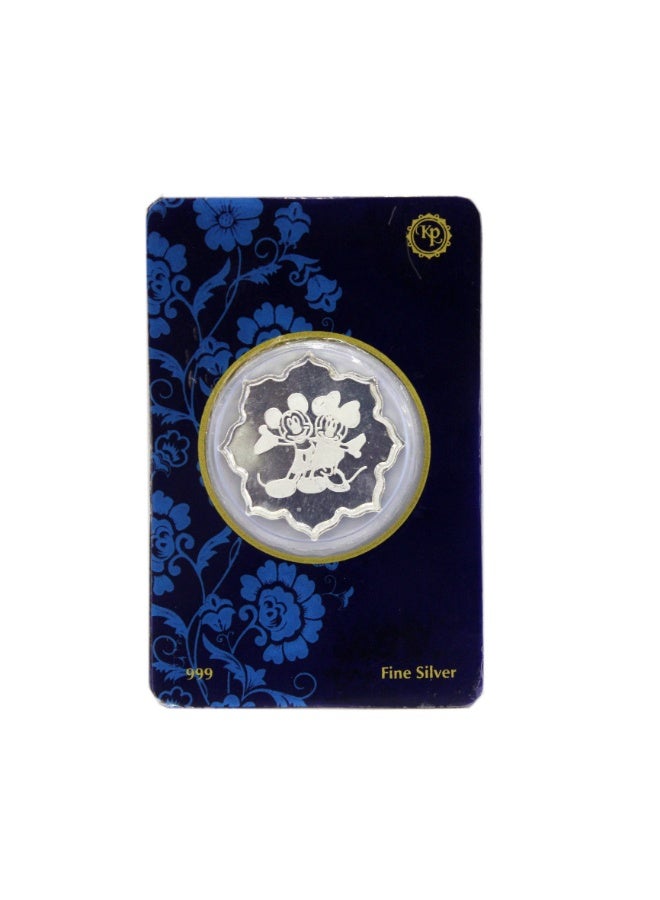 لاتا للحرف اليدوية والهدايا ذ.م.م. - عملة فضية على شكل شجرة الحياة (سابيكا) عيار 999 | إصدار ميكي وميني 10 غرام - Image 3